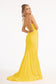 Beads Embellished Jersey Mermaid Dress w/ Strap Lace-up Back-11