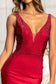 Beads Embellished Jersey Mermaid Dress w/ Open Back and Sheer Sides-6