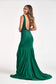 Beads Embellished Jersey Mermaid Dress w/ Open Back and Sheer Sides-8
