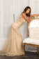 3-D Flower Glitter Embellished Mermaid Dress w/ Sheer Sides-6