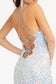Straight Across Sequin Embellished Mermaid Dress w/ Open Lace-up Back-5