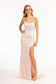 Straight Across Sequin Embellished Mermaid Dress w/ Open Lace-up Back-1