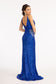 Sequin Embellished Illusion V-neck Mermaid Dress w/ Open V-back-9