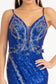 Sequin Embellished Illusion V-neck Mermaid Dress w/ Open V-back-10