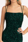 Straight Across Sequin Embellished Mermaid Dress w/ Slit-6