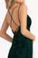 Straight Across Sequin Embellished Mermaid Dress w/ Slit-7