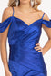 Sweetheart Satin Mermaid Dress w/ Pleated Waist and Slit-10