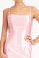 Straight Across Satin Mermaid Dress w/ Lace-up Back and Slit-5