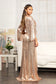 Full Sequin Cape Sleeve V-Neck Long Dress w/ Leg Slit-1