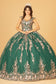Sequin Glitter Embellished Quinceanera Dress w/ Corset Back-10