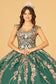 Sequin Glitter Embellished Quinceanera Dress w/ Corset Back-11