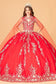 Sequin Glitter Embellished Quinceanera Dress w/ Corset Back-5