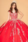 Sequin Glitter Embellished Quinceanera Dress w/ Corset Back-8