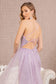 Jewel Mermaid Sheer Side Slit and Detachable Side Mesh Layer Long Prom Dress GLGL3116-3