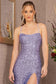 Straight Across Lace-up Back Sequin Mesh Mermaid Dress-7