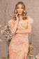 Sequin Off Shoulder Mesh Mermaid Dress w/ Feather on Neckline-7