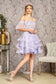 3-D Flower Applique Sheer Bodice Quinceanera Gown w/ Ruffle Skirt-7