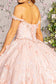 3-D Butterfly Applique Jewel Sequin Quinceanera Ball Gown-4