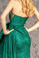 Asymmetric Glitter Crepe Mermaid Long Dress w/ Side Waist Drape-8