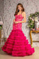 Sequin Sheer Bodice Ruffled Skirt Strapless Mesh Trumpet Long Prom Dress GLGL3315-2