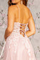 Embroidery Bead Sheer Bodice Mesh A-line Long Prom Dress GLGL3328-3