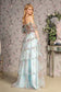 Sweetheart Off Shoulder Ruffle Mesh A-line Long Dress-1