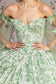 Jewel 3-D Butterfly Mesh Ball Gown w/ Long Sheer Sleeve Drapes-5
