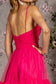 Sequin Bead Sweetheart Ruffled Skirt Mesh A-line Long Prom Dress GLGL3452-7