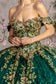 Metallic Embroidery Sheer Bodice Jewel Mesh Ball Gown-4