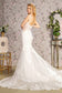 Embroidery Sequin Sheer Bodice Mesh Mermaid Wedding Gown-1