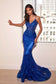 Fitted Floral Glitter Print Corset Gown-6