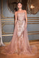 Strapless Glitter Gown With Removable Tulle Overskirt-4