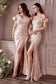 Fitted Gathered Satin Gown-0