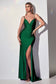 Stretch Jersey Stone Beaded Embroidered Sequin V-neck Prom & Bridesmaid Dress CDKV1065-4