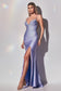 Stretch Jersey Stone Beaded Embroidered Sequin V-neck Prom & Bridesmaid Dress CDKV1065-5