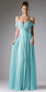 A-line Chiffon Gown with Off the Shoulder Sleeve-2