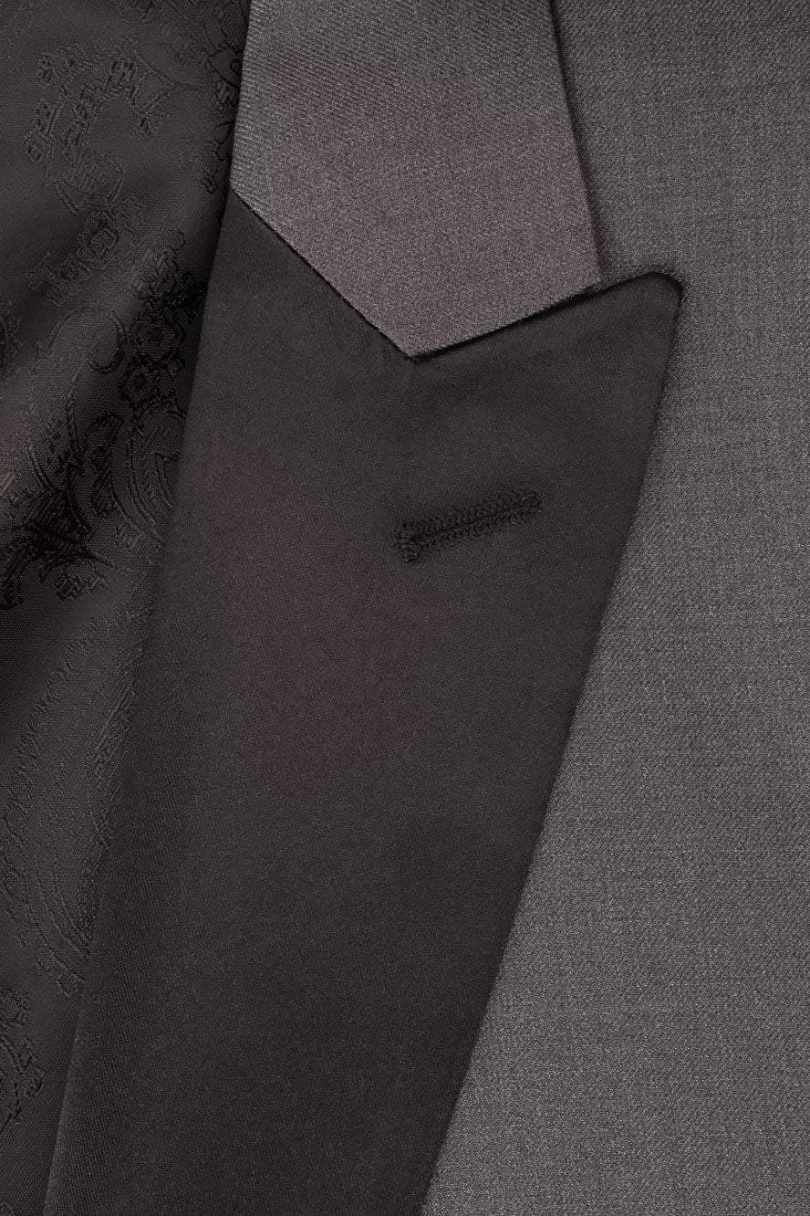"Milan" Steel Grey Tuxedo Jacket Peak (Separates)-1