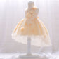Baby Girl Full Moon Christening Trailing Tutu Formal Dress-2