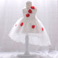 Baby Girl Full Moon Christening Trailing Tutu Formal Dress-7