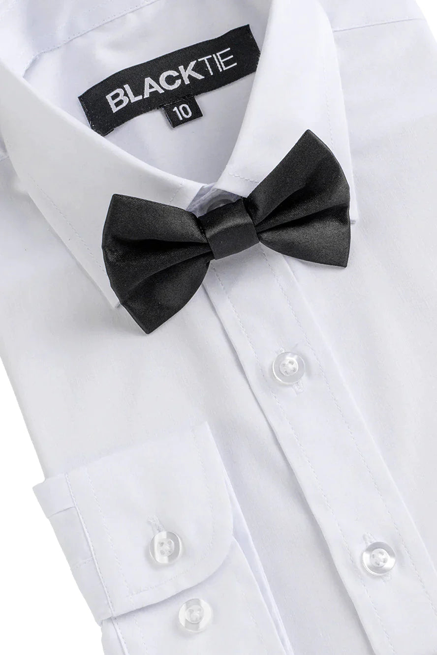 "Kingston" Kids Onyx Black Tuxedo (5-Piece Set)-12