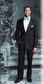 "Vienna" Black Tuxedo Jacket Peak (Separates)-1